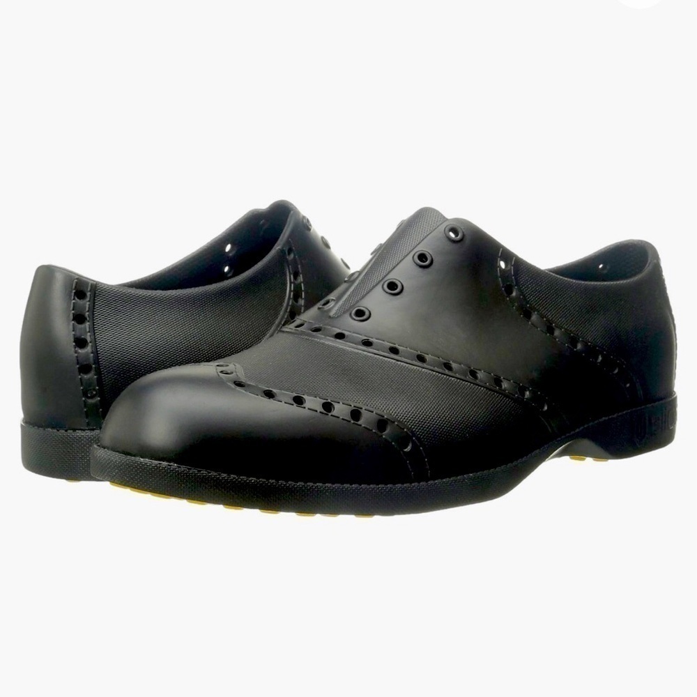 Biion Men's Black The Classics Oxford Golf Slip On Shoes Size M6/W8/EU40